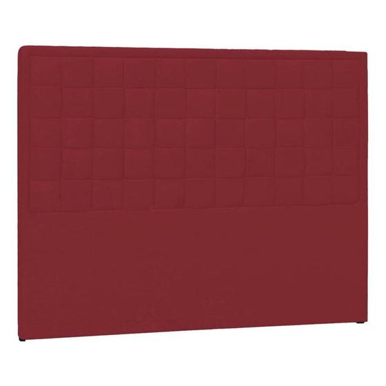 Imagem de Cabeceira Solteiro Palermo P04 90 cm Suede  Vermelho TCA 53 - Amarena Móveis