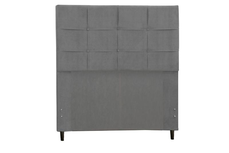 Imagem de Cabeceira Style Estofada Com Botão de Tecido para Cama Box Casal 144Cm Chumbo - JBE Móveis