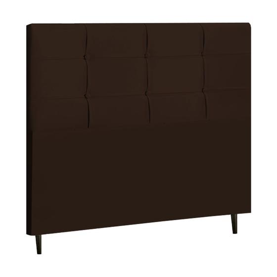 Imagem de Cabeceira Style Estofada Com Botão de Tecido para Cama Box Casal Queen Size 164Cm Marrom - JBE Móveis