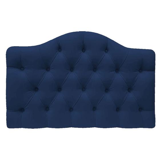 Imagem de Cabeceira Suspensa Imperatriz 160 cm Queen Size Suede Azul Marinho - Doce Sonho Móveis