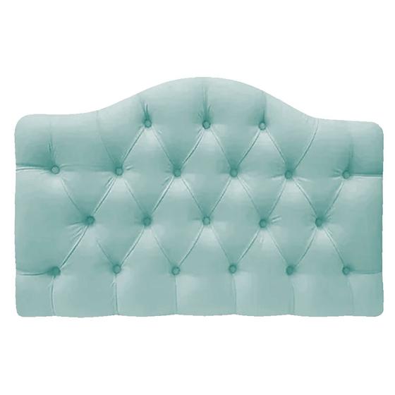 Imagem de Cabeceira Suspensa Imperatriz 160 cm Queen Size Suede Azul Tiffany - Doce Sonho Móveis