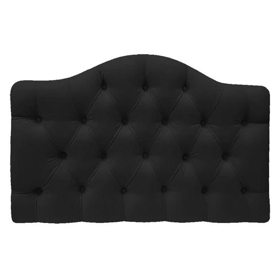 Imagem de Cabeceira Suspensa Imperatriz 90 cm Solteiro Suede Preto - ADJ Decor