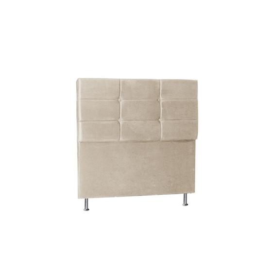 Imagem de Cabeceira Tóquio 90 Cm Cama Box Solteiro Suede Bege