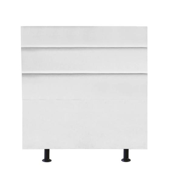 Imagem de Cabeceira Turim 100cm Solteiro Quarto Luxo Cama Box material sintético Branco - D House Decor