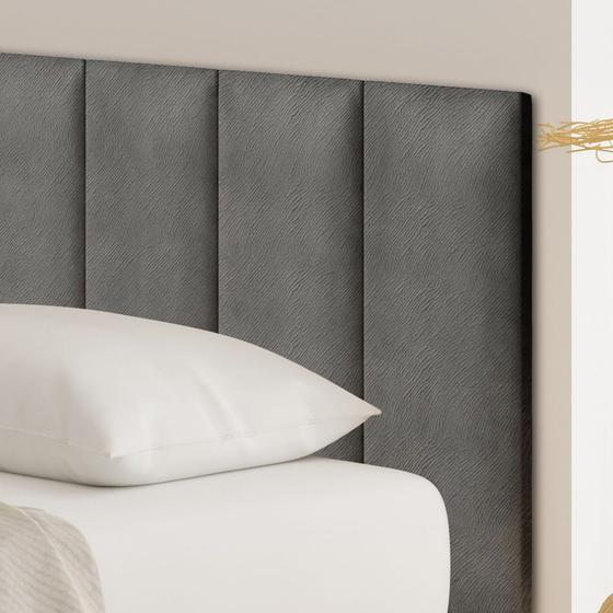 Imagem de Cabeceira Veludo Unitária Modular Estofada Retangular 60X20cm para Cama Box Queen King