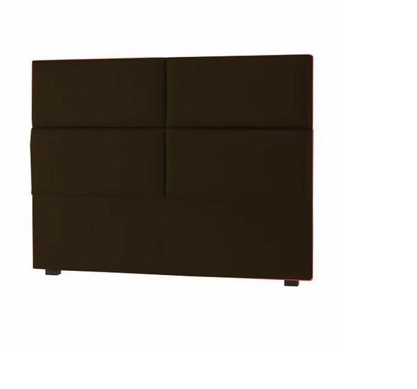 Imagem de Cabeceira  Veneza 0,90 solteiro cm marrom suede Estofada para Cama Box  Biselos-Decor