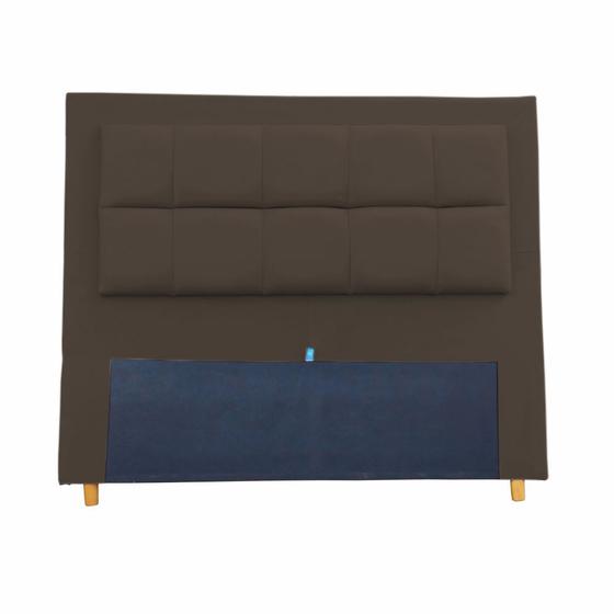 Imagem de Cabeceira Veneza Cama Box king 1,95 M Suede Marrom