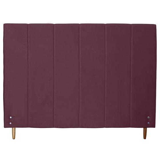 Imagem de Cabeceira Vitória 120Cm Para Cama Box Solteiro Suede Bordô