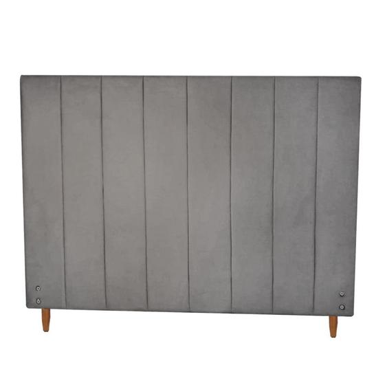 Imagem de Cabeceira Vitória para colchão 1,58m Para Colchão Queen Size Suede Grafite - Aurora Line