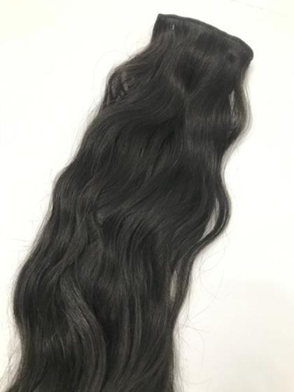 Imagem de Cabelo 100% Humano Liso Ondulado Em Tela Castanho 50cm 250g.