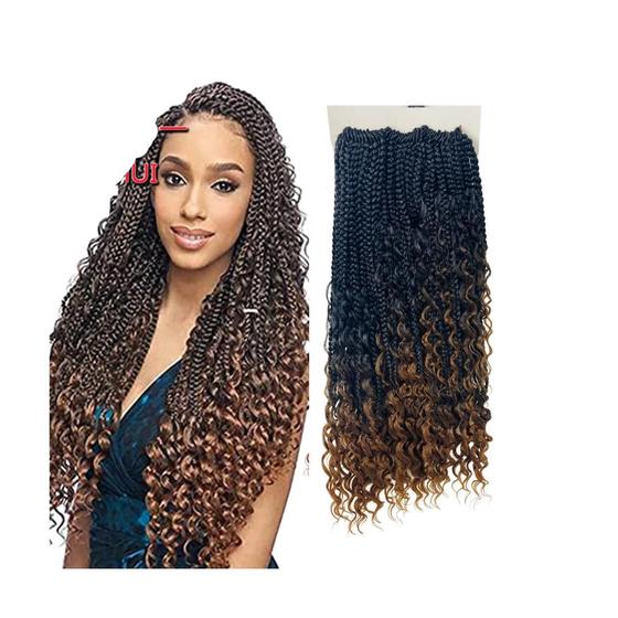 Imagem de Cabelo Afro Sintético Crochet  Queen Tress Braids Pacotão