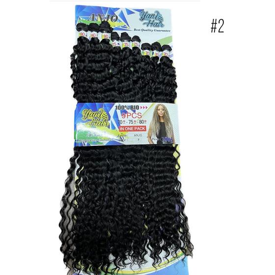 Imagem de Cabelo Anjo Cacheado Entrelace 100% Bio 80cm Longo 9 Telas
