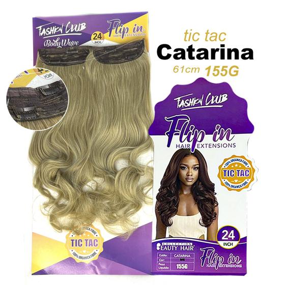 Imagem de Cabelo Aplique Tic Tac Fio Invisível Catarina Liso Ondulado