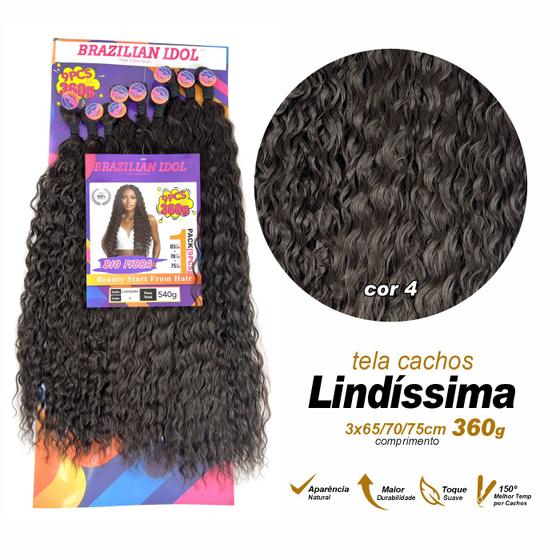 Imagem de Cabelo Bio Fibra Premium Tela Entrelace Brazilian Idol 75 Cm