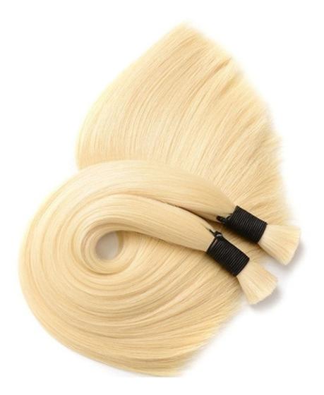 Imagem de Cabelo Brasileiro Mega Hair Humano Loiro 55/60cm 100g