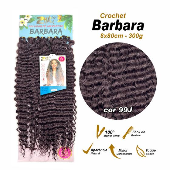 Imagem de Cabelo Cacheado Barbara Fibra Orgânica Premium Crochet 80Cm