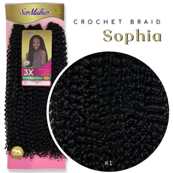 Imagem de Cabelo Cacheado Bohemian Crochet Braid Ser Mulher 270 Gramas