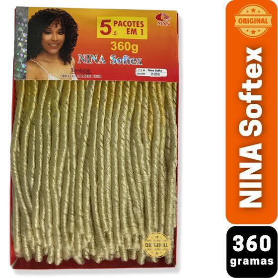 Imagem de Cabelo Cacheado Nina Softex Pacotão 360 g Original Crochet Braid Pacote Faz a Cabeça