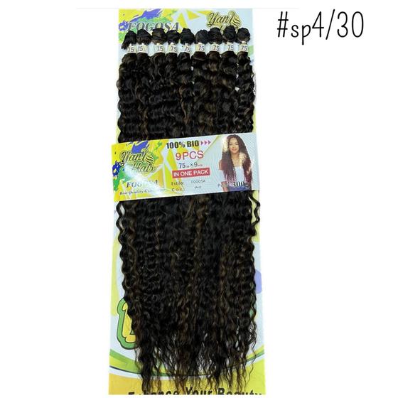 Imagem de Cabelo Cacheado Para Entrelace Fibra Orgânica Longo