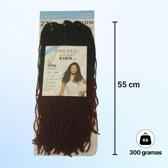 Imagem de Cabelo Dread Faux Locs Zion 300G 55 Cm