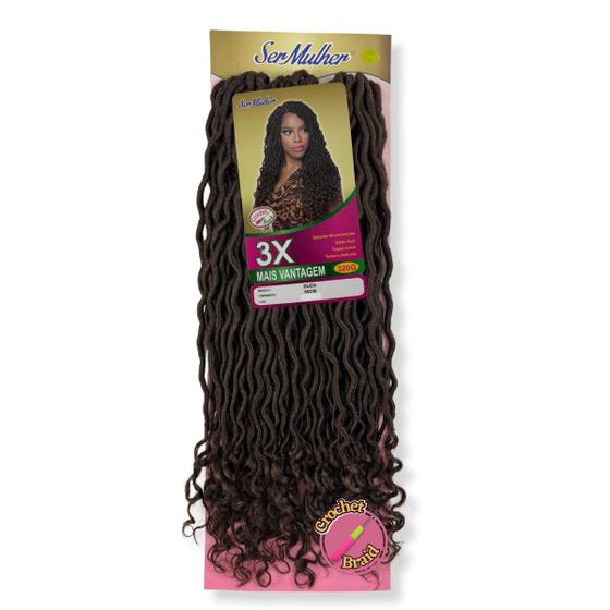 Imagem de Cabelo Duda Faux Locs Goddess Curl Ser Mulher 65cm 320 Gramas Para Crochet Braid