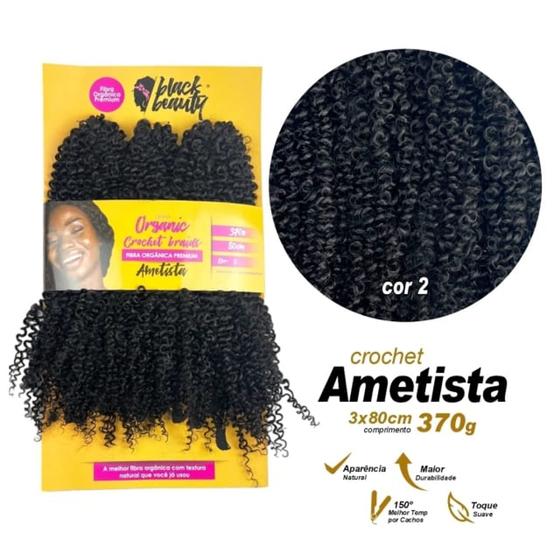 Imagem de Cabelo Fibra Orgánica Premium Ametista (370g) Black Beauty