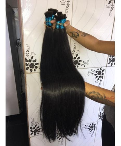 Imagem de Cabelo Humano 75 A 79 Cm Cada 100gramas Para Megahair