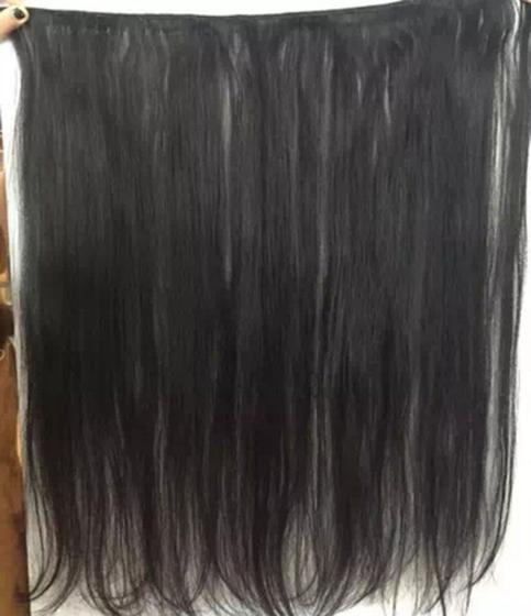 Imagem de Cabelo Humano Liso Natural Em Tela Mega Hair 70cm 150gramas.