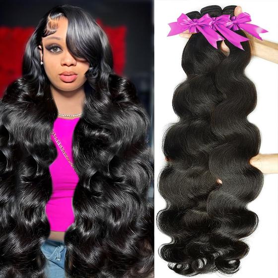 Imagem de Cabelo Humano Rao 12A Body Wave - 100% Brasileiro Virgem (3 Pacotes)