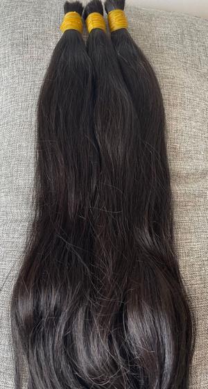 Imagem de cabelo liso, 70/75cm, humano natural, 50gramas