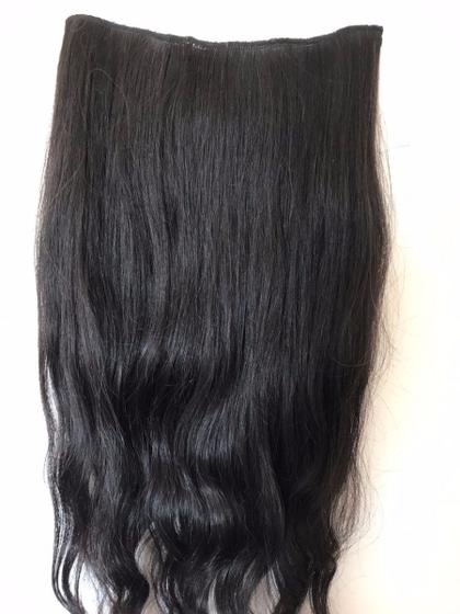 Imagem de Cabelo ondulado Longa peruca Aplique com Tic Tac Organico