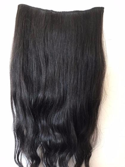 Imagem de Cabelo ondulado Longa peruca Aplique com Tic Tac Organico