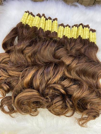 Imagem de CABELO ONDULADO Morena Iluminada Indiano 45 CM  50G