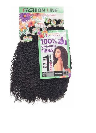 Imagem de Cabelo Organico cacheado Afro castanho escuro- cor 02- 285gr