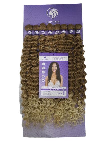 Imagem de Cabelo Orgânico Cacheado  Fibra De Colágeno 60cm 300g 8Telas Top Hair