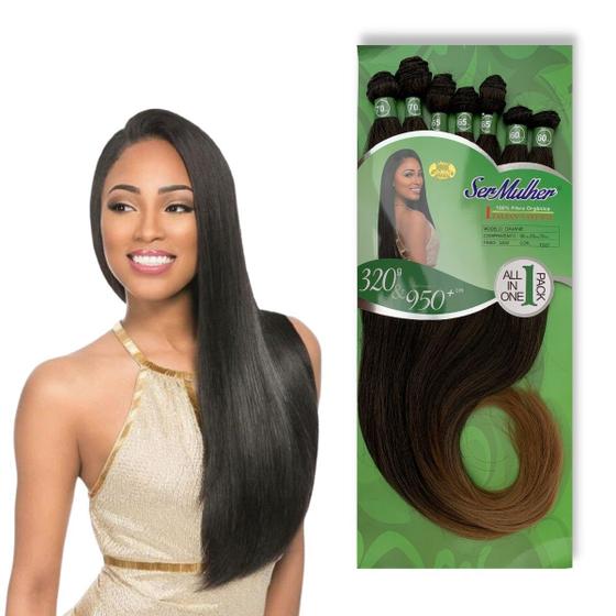 Imagem de Cabelo Orgânico Liso Em Tela Daiane Ser Mulher 320 Gramas 70 cm Entrelace