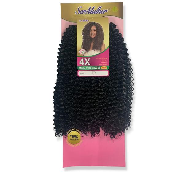 Imagem de Cabelo Sara Ser Mulher Orgânico Cacheado 340 Gramas Para Crochet Braid 50 cm