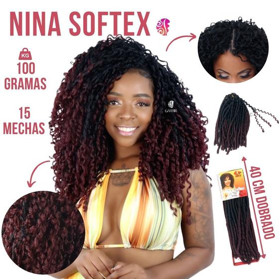 Cabelo Sintético Cacheado Nina Softex Para Crochet Braids -Diversas ...
