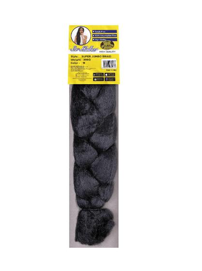 Imagem de Cabelo Sintético Jumbão 399Gr Para Tranças Box Cor Preto 1B