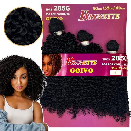 Imagem de Cabelo Tela Orgânico Cacheado Goivo Brunette 285gramas