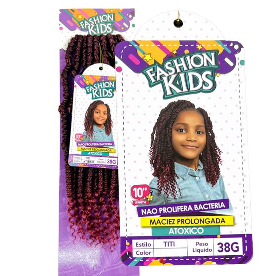 Imagem de Cabelo Titi Goddes Twist Fashion Kids Coleção Infantil Antibacteriano Atoxico 38g