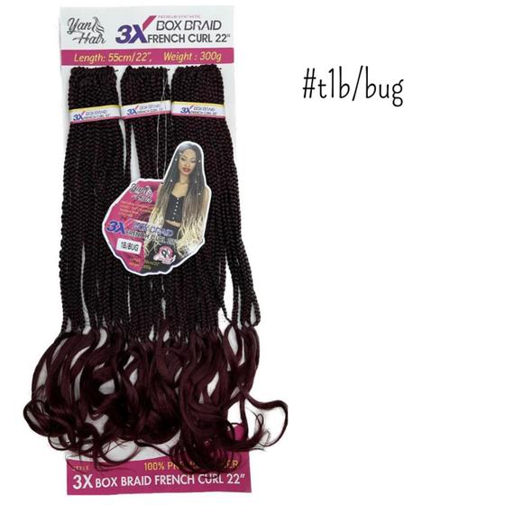 Imagem de Cabelo Trançado Com Cachos Na Ponta Box Goddess 300 Gramas