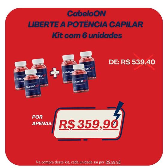 Imagem de CabeloON - Liberte a POTENCIA CAPILAR - KIT COM 6 UNIDADES
