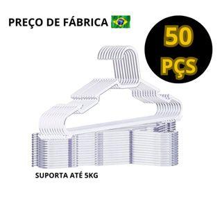 Cabide Adulto Acrílico Transparente Kit 50 a 10 Cabides Reforçado Organizar Roupas Menor preço em Cabide Adulto Acrílico Transparente Kit 50 a 10 Cabides Reforçado Organizar Roupas