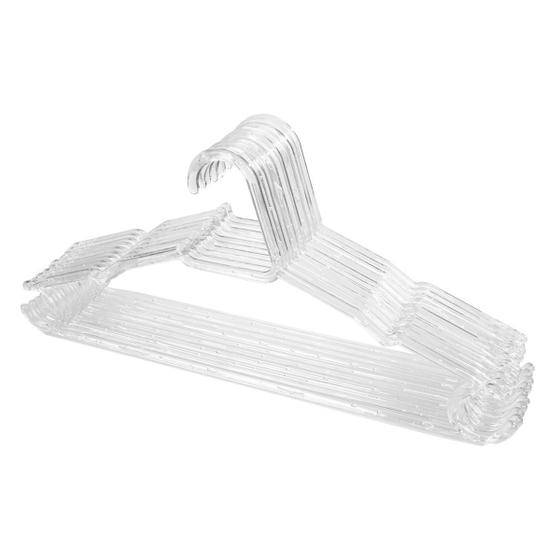 Cabide Adulto Transparente Cristal Acrílico - 50 Peças Menor preço em Cabide Adulto Transparente Cristal Acrílico - 50 Peças