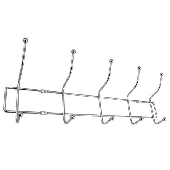 Imagem de Cabide de parede com 5 ganchos duplos 40x7x13