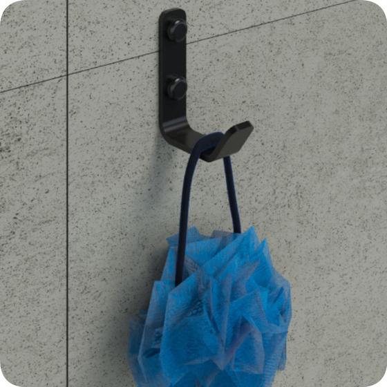 Cabide Gancho De Parede Preto Fosco Para Toalha Plus Menor preço em Cabide Gancho De Parede Preto Fosco Para Toalha Plus