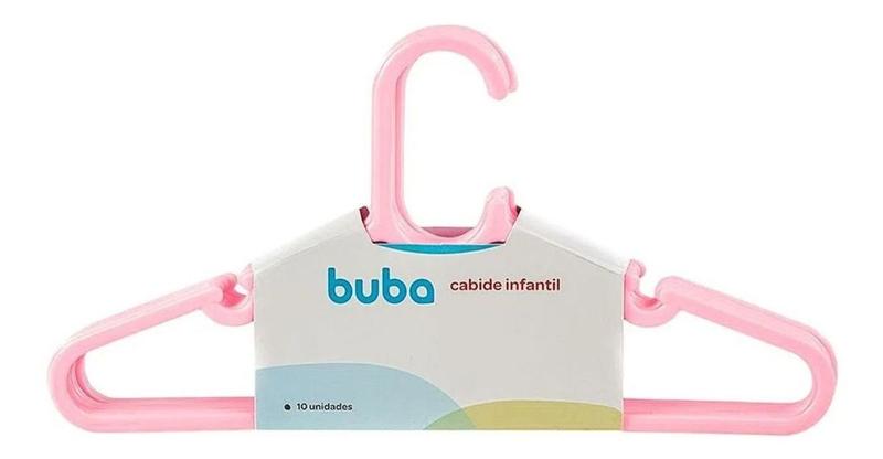 Imagem de Cabide Infantil Kit Com 10 Unidades - Rosa - Buba