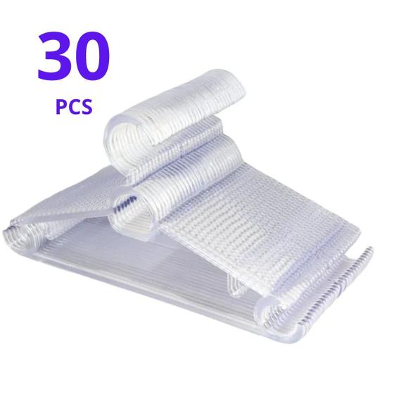Imagem de Cabide Kit Com 30 Unidades Reforçado Adulto Resistente Qualidade Premium - ACRÍLICO 