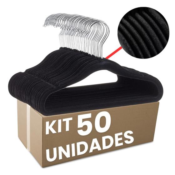 Cabide Veludo Preto Adulto 50 Peças Maxx Menor preço em Cabide Veludo Preto Adulto 50 Peças Maxx